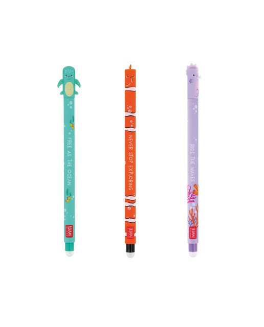 Conjunto 3 Canetas Apagáveis Legami Under The Sea 1