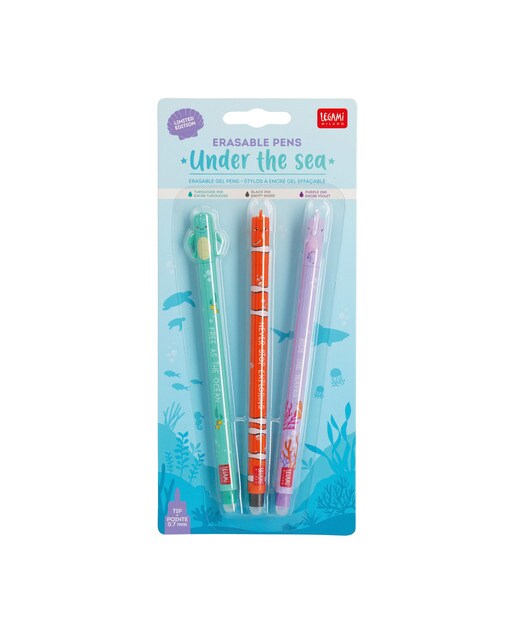 Conjunto 3 Canetas Apagáveis Legami Under The Sea 2