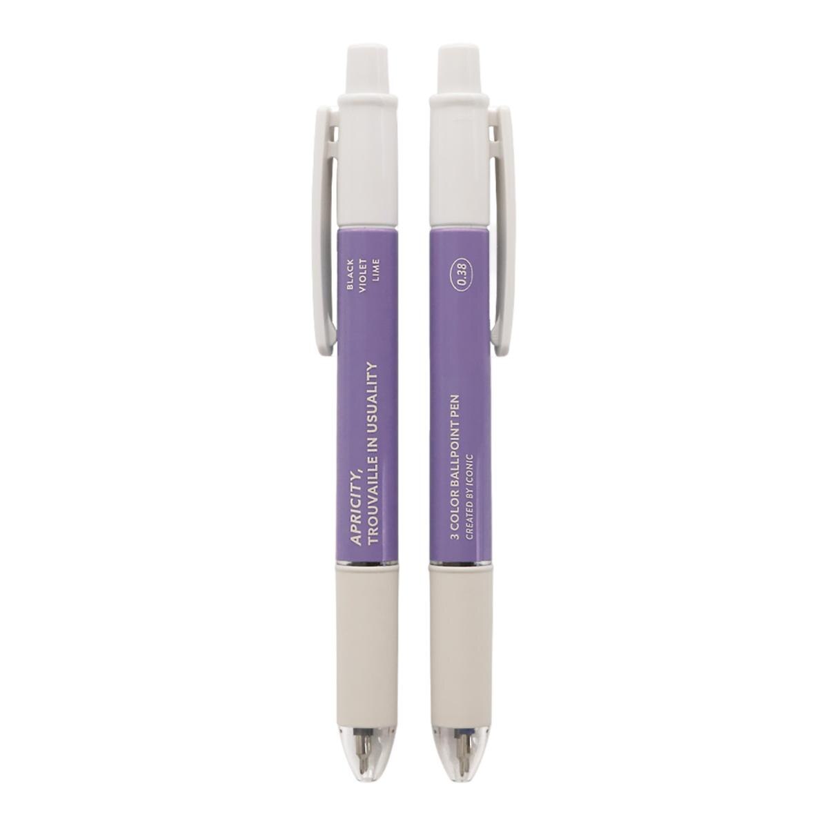 Imagen 0 de Bolígrafo 3 colores 0,38 Iconic purple