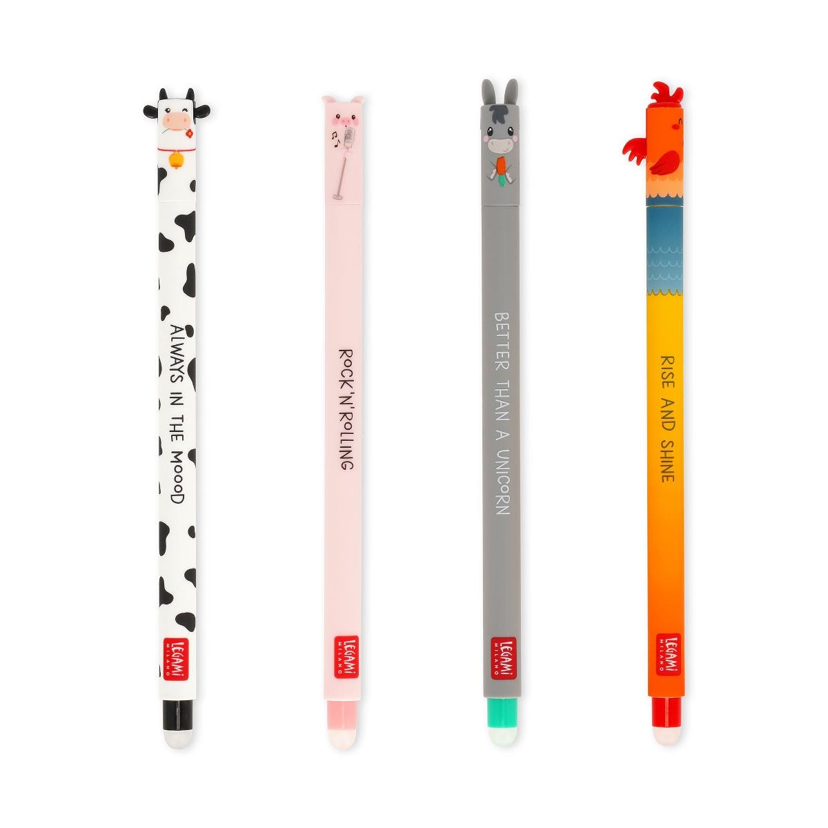 Imagem 0 de Set 4 Esferográficas gel Apagávels Legami Granja