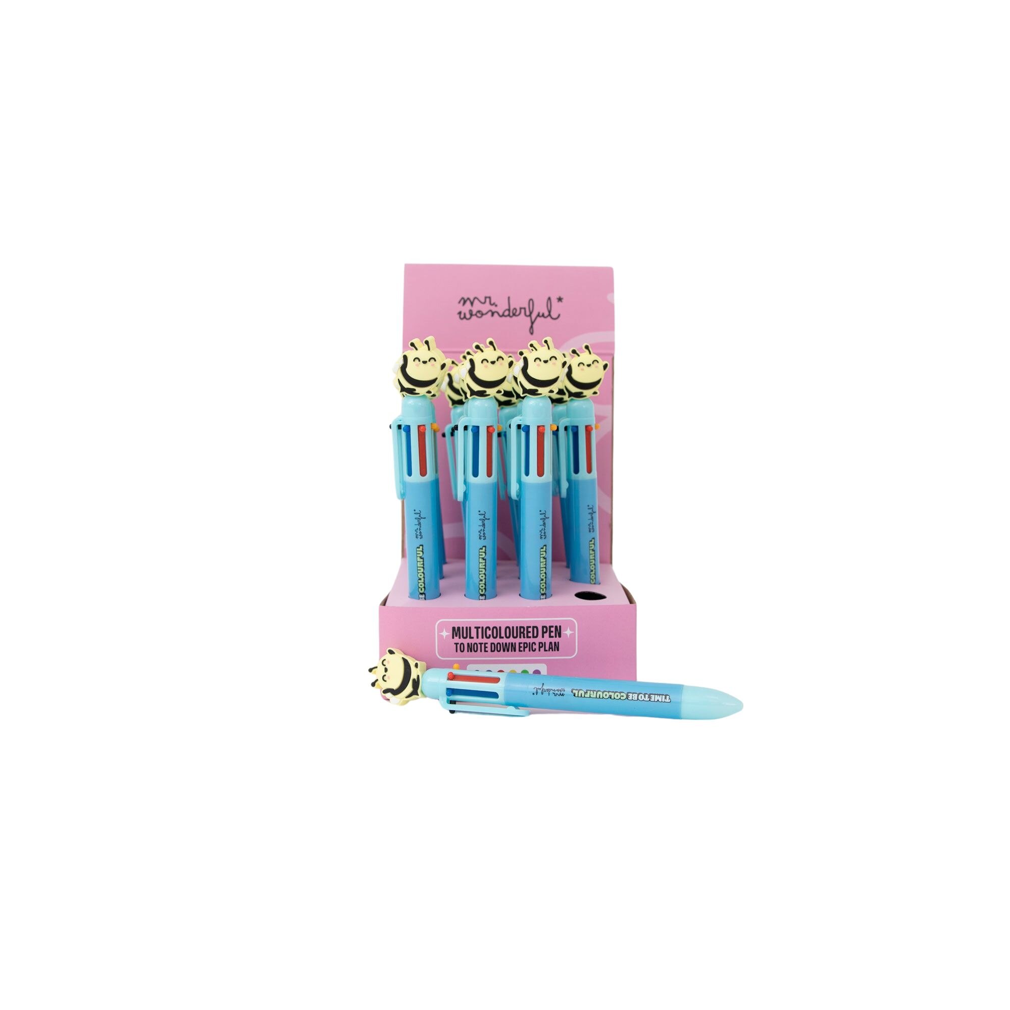 Caneta multicolor Abelha Mr Wonderful: Time to be colourful 2