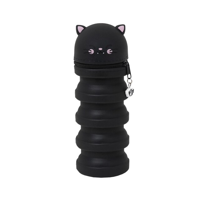 Imagem 0 de Estojo extensível de silicone Mr Wonderful: Gato preto