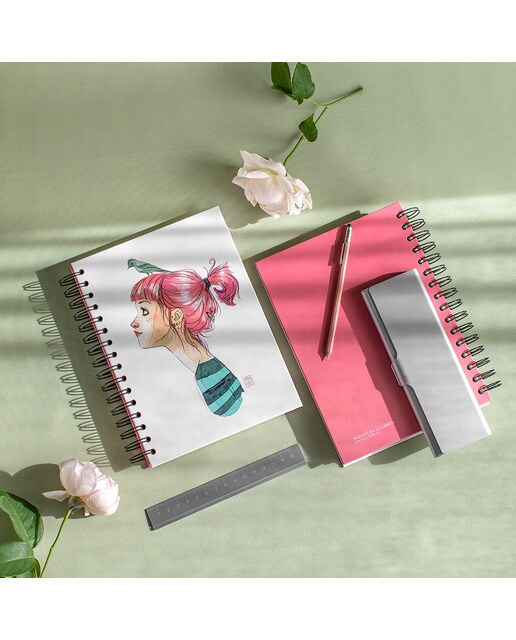 Caderno Argolas Esther GIli Pássaros 2