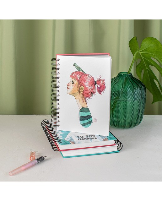 Caderno Argolas Esther GIli Pássaros 3