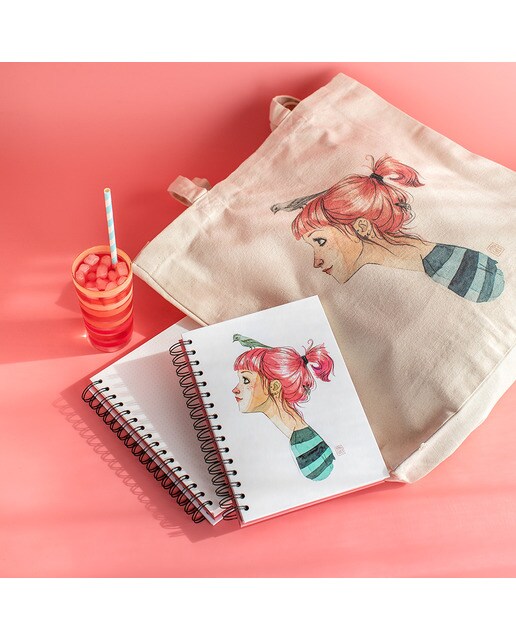 Caderno Argolas Esther GIli Pássaros 4
