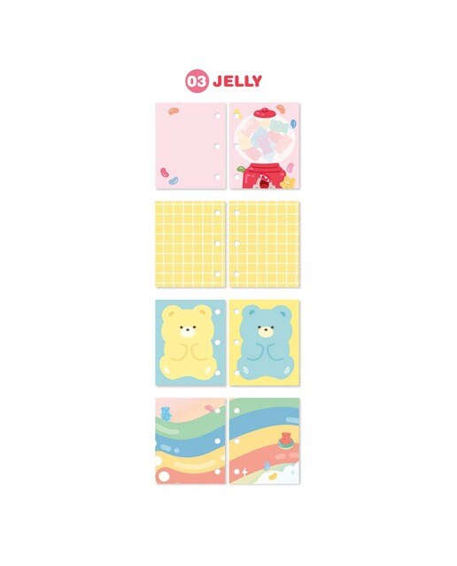 Recarga para Caderno 3 Argolas Jelly 4