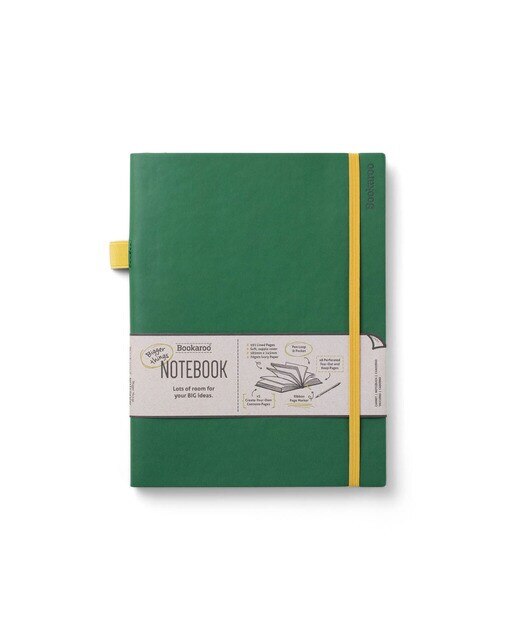 O grande caderno com mais espaço para as tuas ideias ainda maiores, capa flexível - Verde Bosque 1