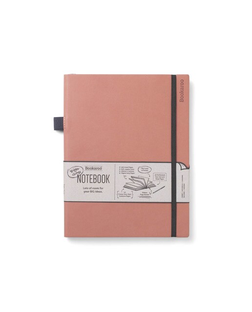 O grande caderno com mais espaço para as tuas ideias ainda maiores, capa flexível - Rosado 1