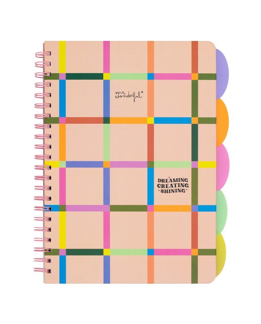 Imagen 1 de Libreta A4 con separadores Mr Wonderful: Dreaming, creating, shining