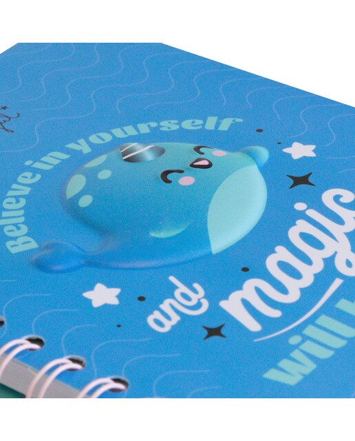 Notebook A5 Narwhal 3D Mr Wonderful : Believe in yourself and magic will happen 2