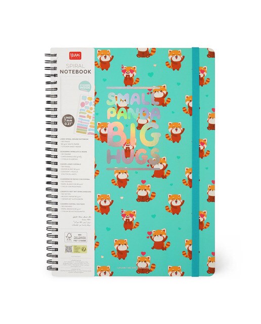 Maxi Caderno 3 em 1 Legami Red Panda 7