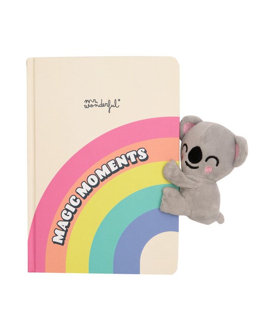 Caderno com peluche e fecho magnético coala - Magic moments 1