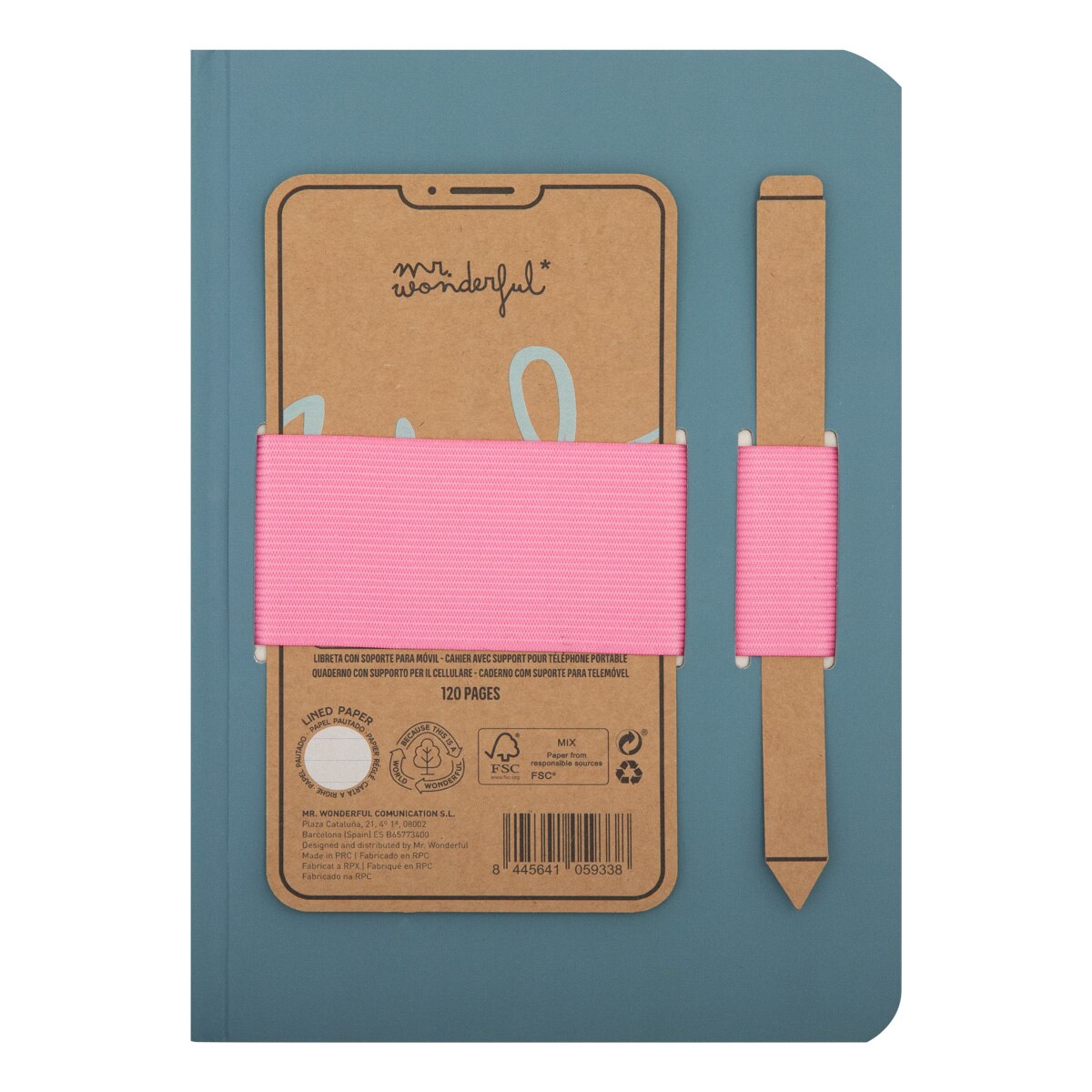 Libreta A5 con soporte para móvil Mr Wonderful: Only good notes 1