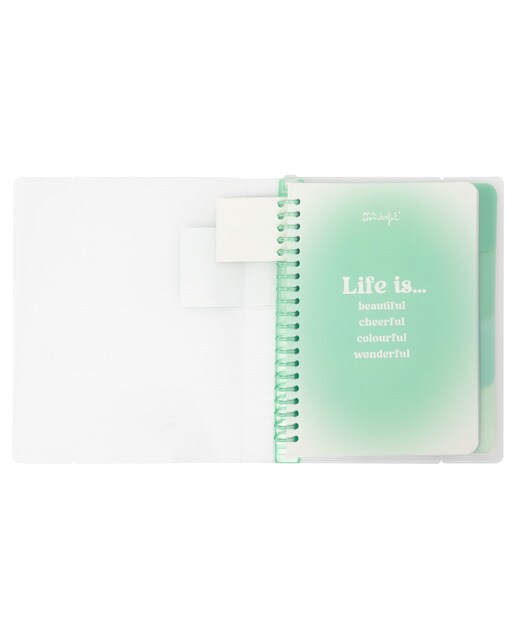 Caderno transparente A5 Mr Wonderful: a vida é bela, alegre, colorida, maravilhosa 3