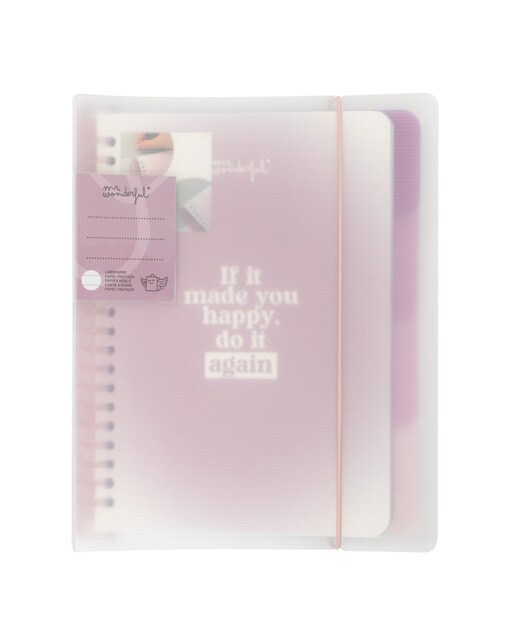 Imagem 0 de Caderno A5 transparente Mr Wonderful: If it made you happy, do it again