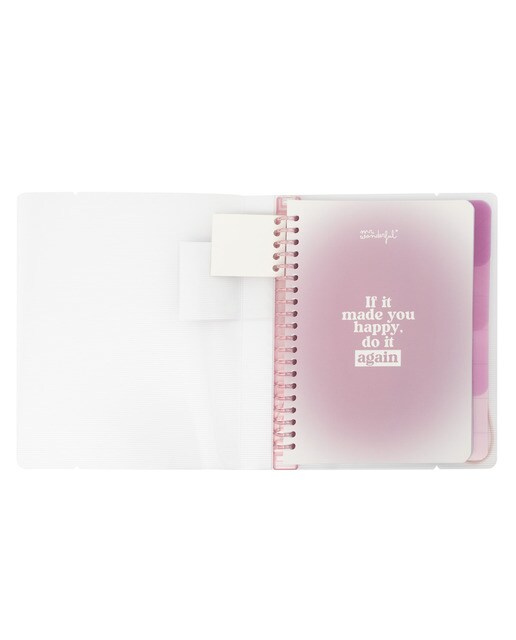 Caderno A5 transparente Mr Wonderful: If it made you happy, do it again 3