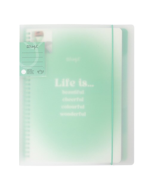 Caderno A4 transparente Mr Wonderful: Life is beautiful, cheerful, colourful, wonderful 1