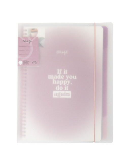 Libreta A4 transparente Mr Wonderful: If it made you happy, do it again 1