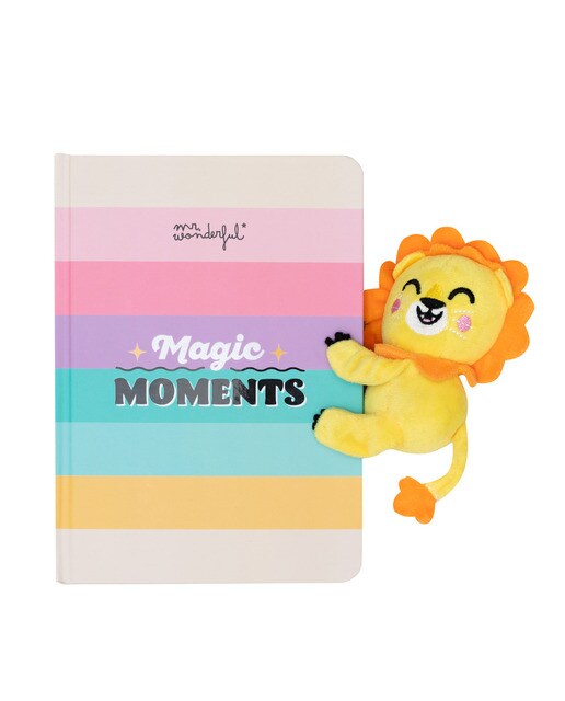 Caderno com ursinho de peluche e fecho de leão magnético Mr Wonderful: momentos mágicos 1