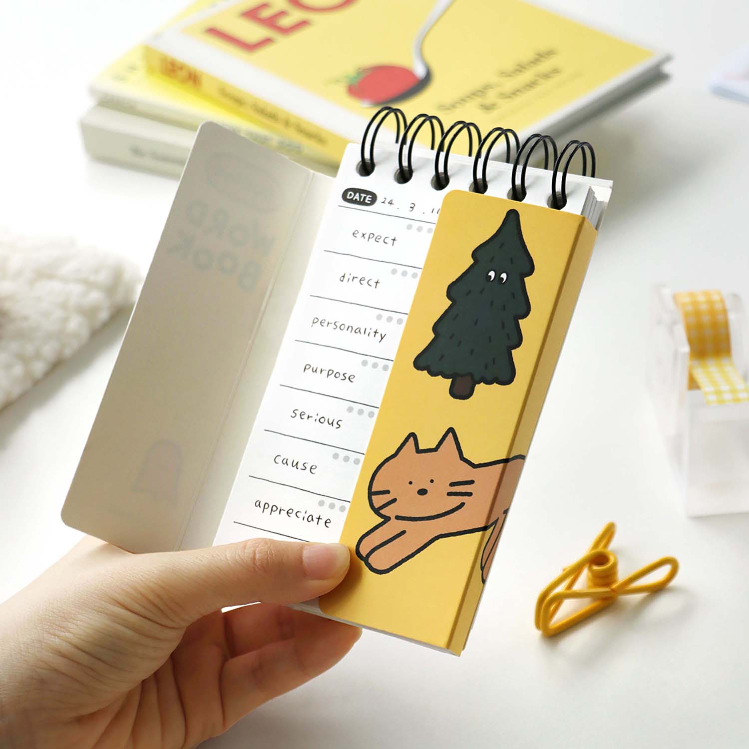 Caderno de vocabulário amarelo icónico 2