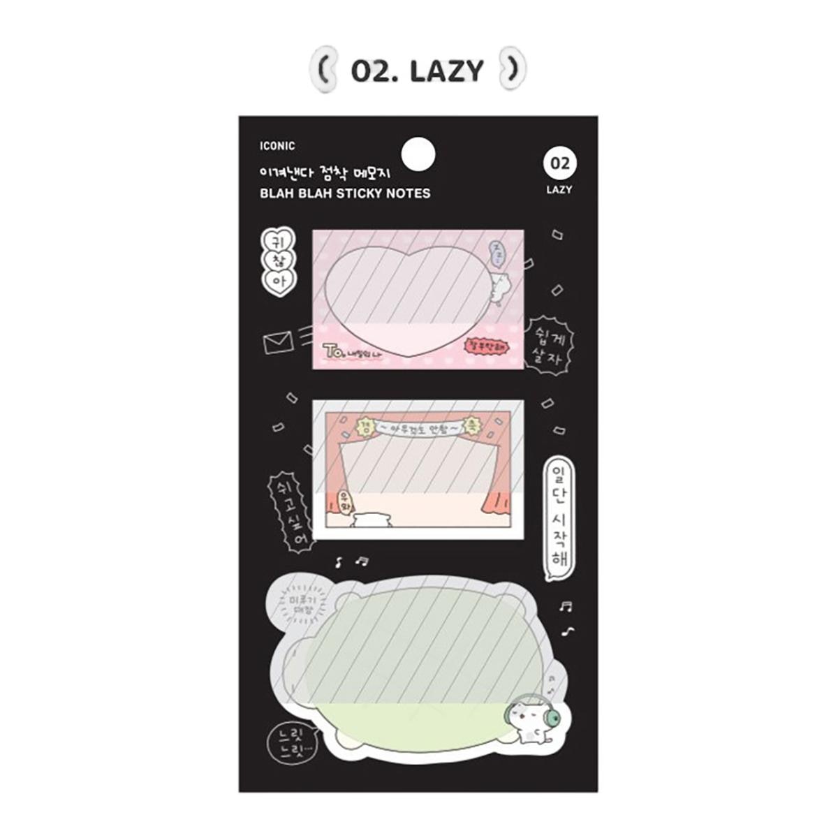 Imagem 0 de Notas adesivas icónicas blá blá bla preguiçosas