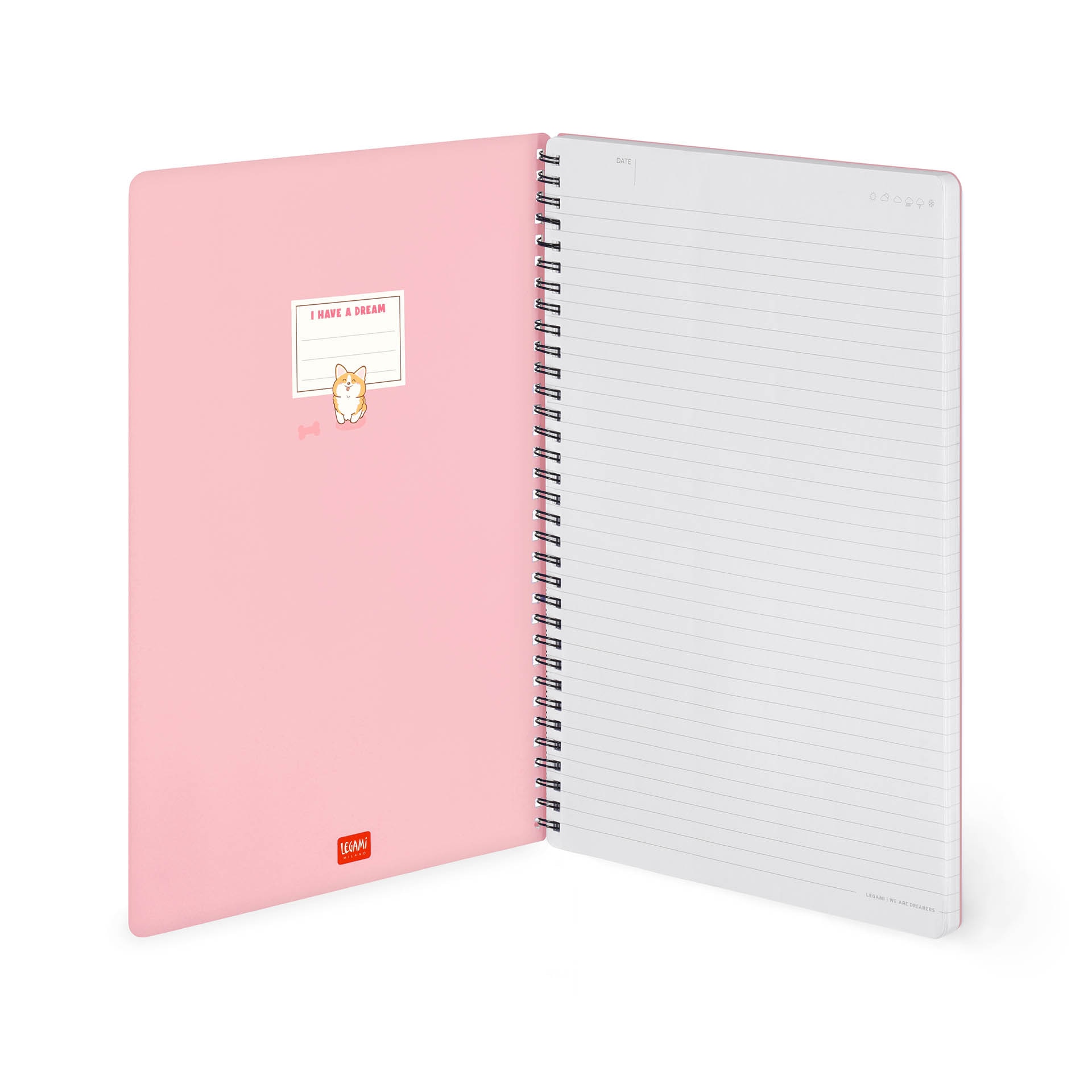 Caderno espiral A4 Legami Corgi 2