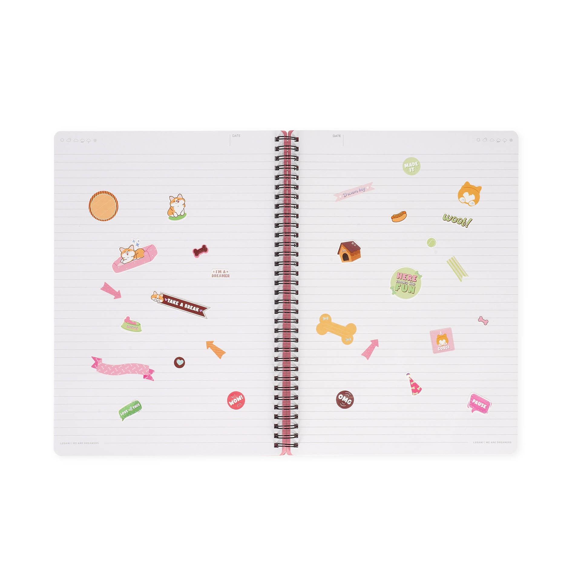 Caderno espiral A4 Legami Corgi 5