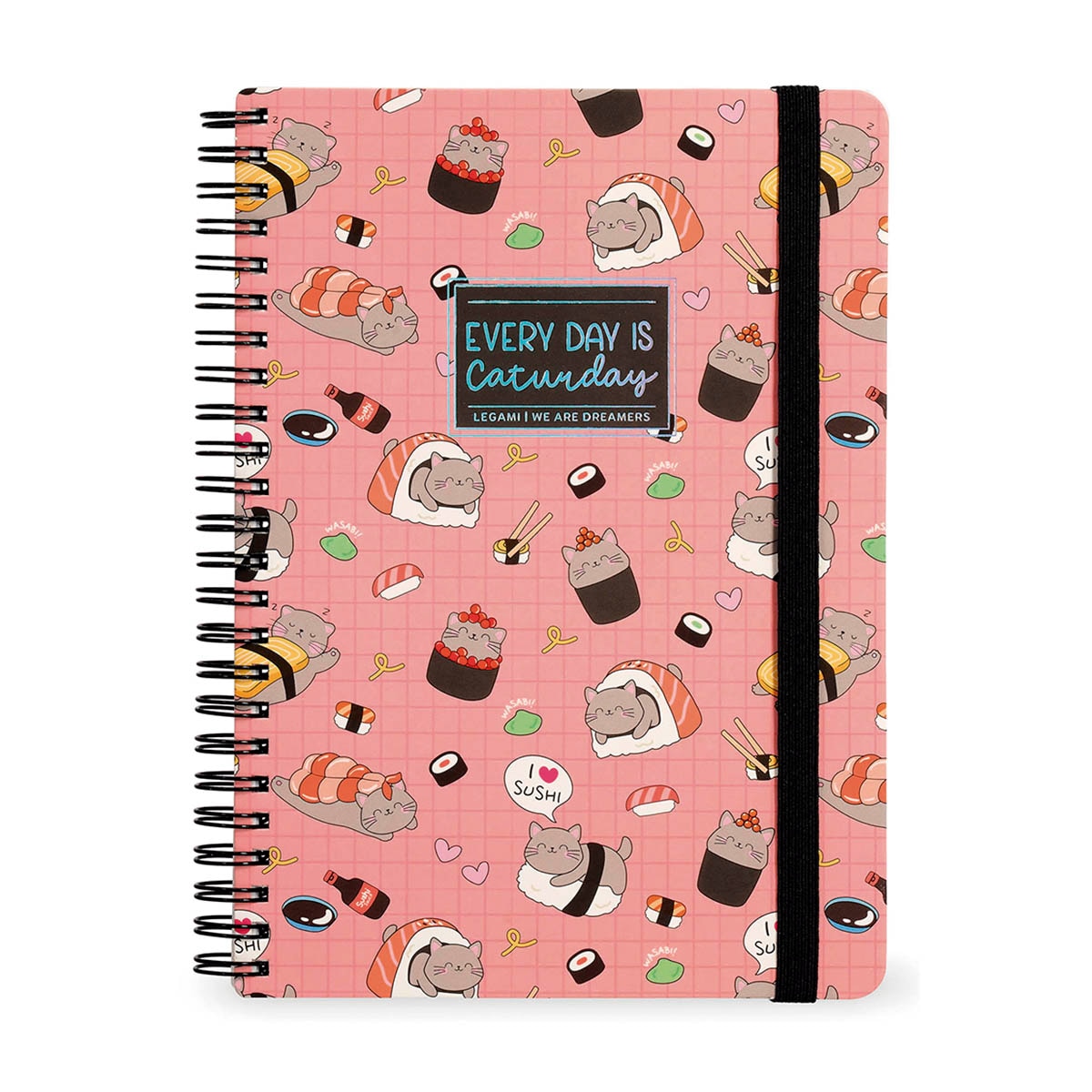 Caderno espiral A4 Legami Sushi Cat 1