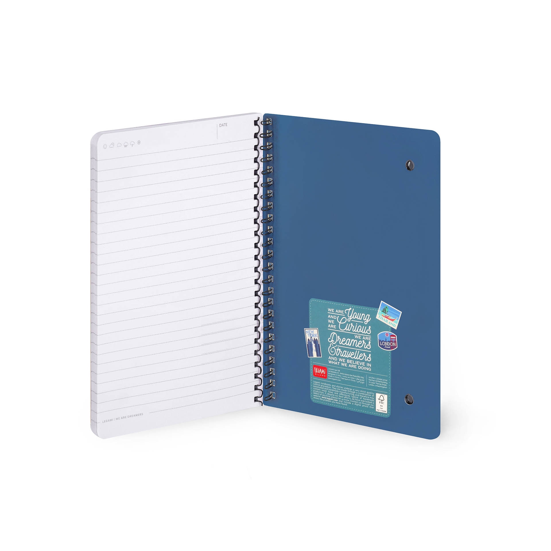 Imagen 3 de Cuaderno A5 con espiral Legami Travel Stickers