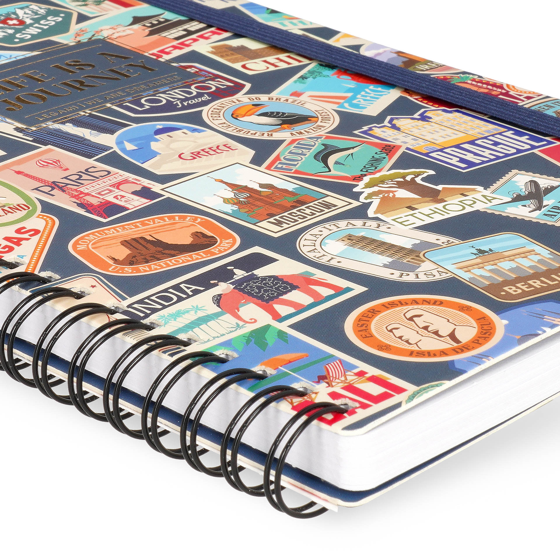 Imagen 4 de Cuaderno A5 con espiral Legami Travel Stickers