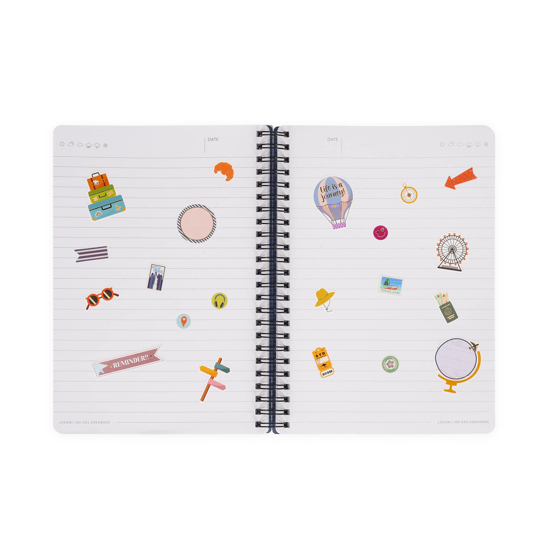 Imagen 6 de Cuaderno A5 con espiral Legami Travel Stickers