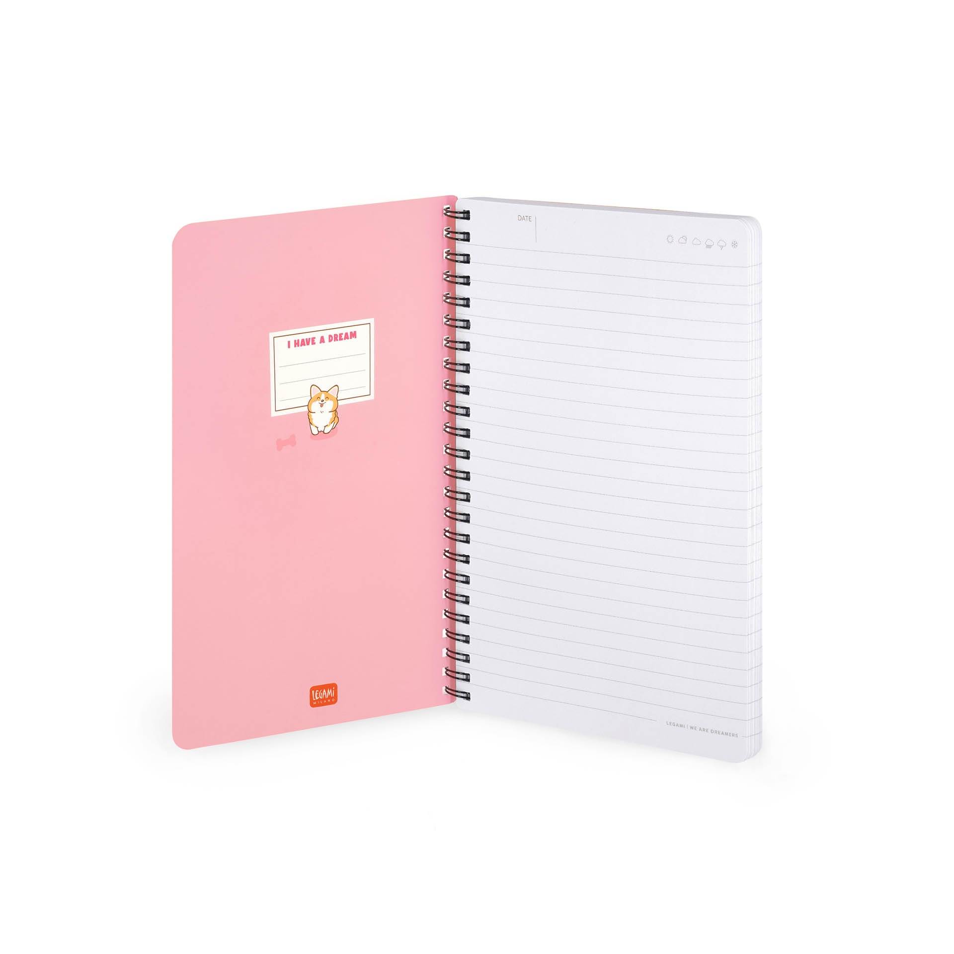 Caderno espiral A5 Legami Corgi 2