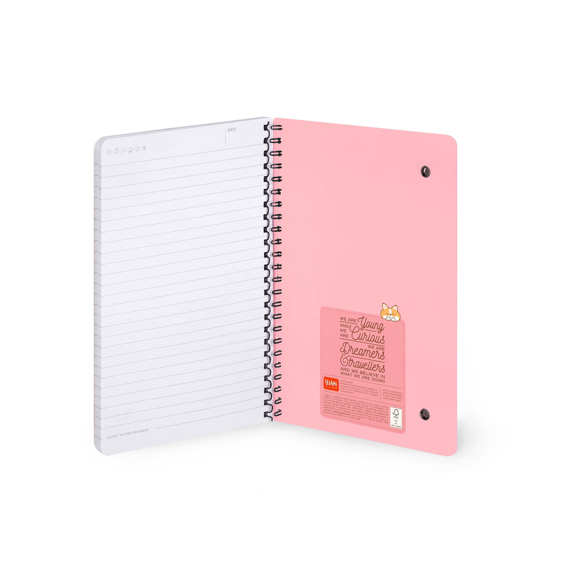 Caderno espiral A5 Legami Corgi 3