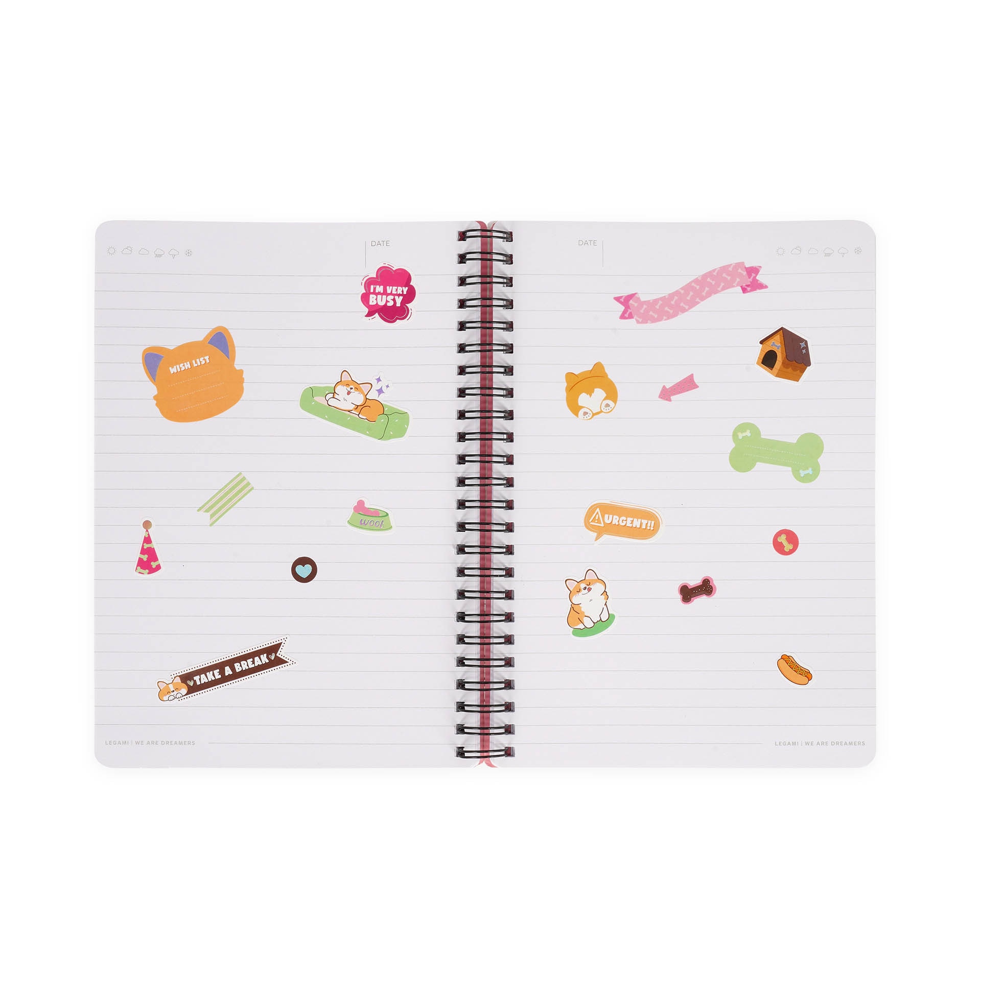 Caderno espiral A5 Legami Corgi 6