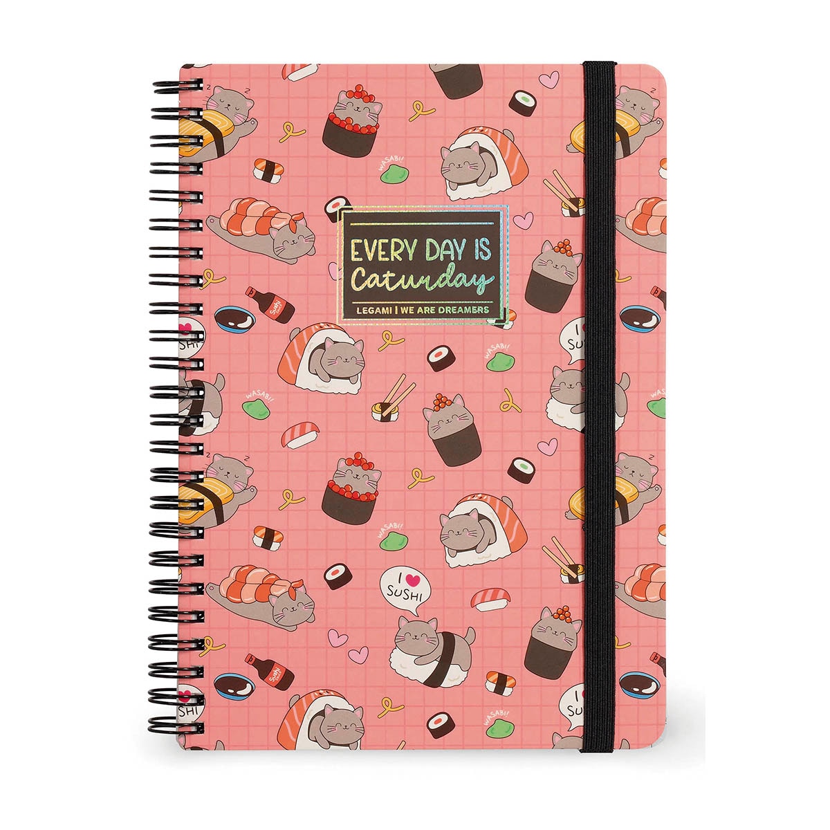 Caderno espiral A5 Legami Sushi Cat 1