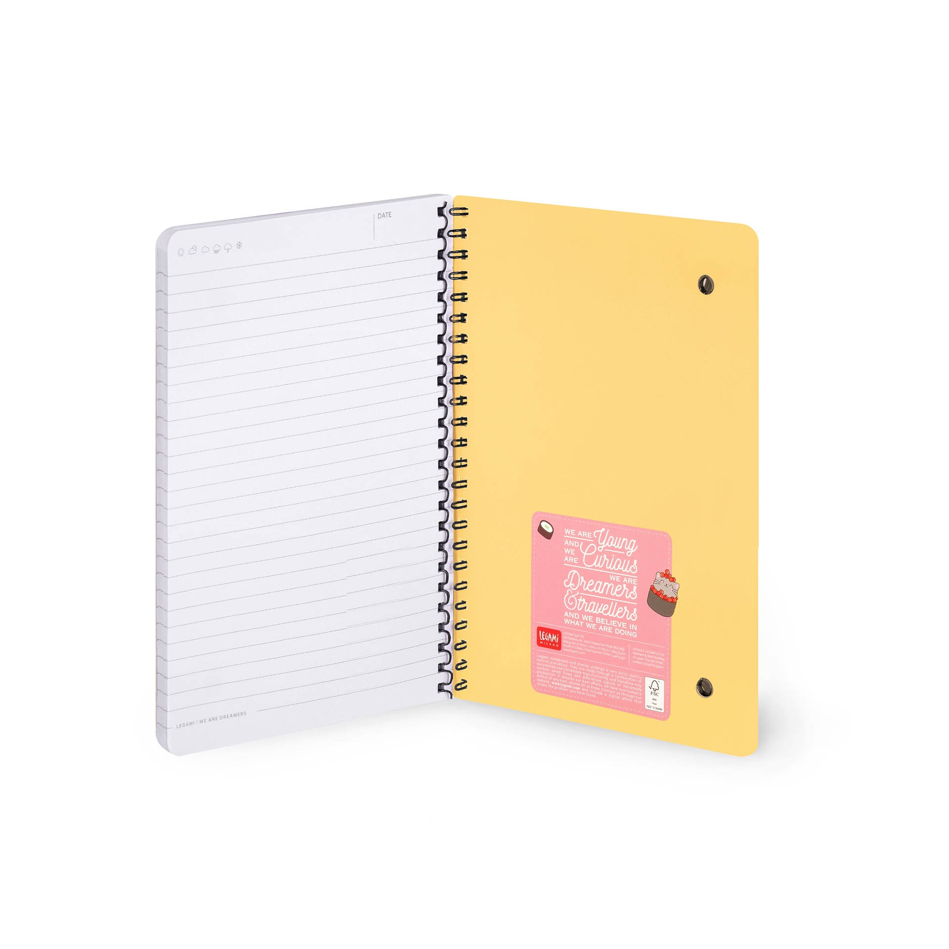 Caderno espiral A5 Legami Sushi Cat 3