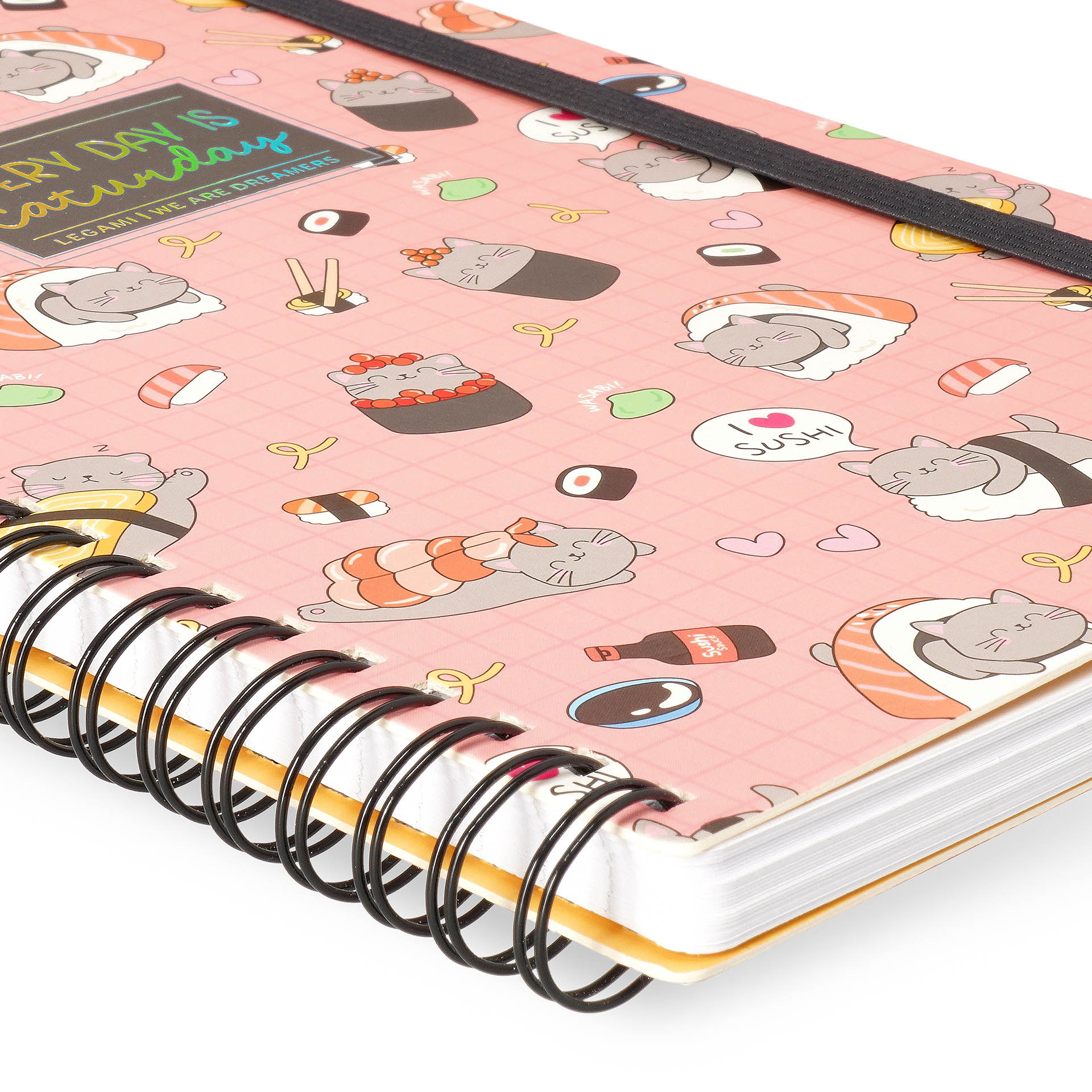 Caderno espiral A5 Legami Sushi Cat 4
