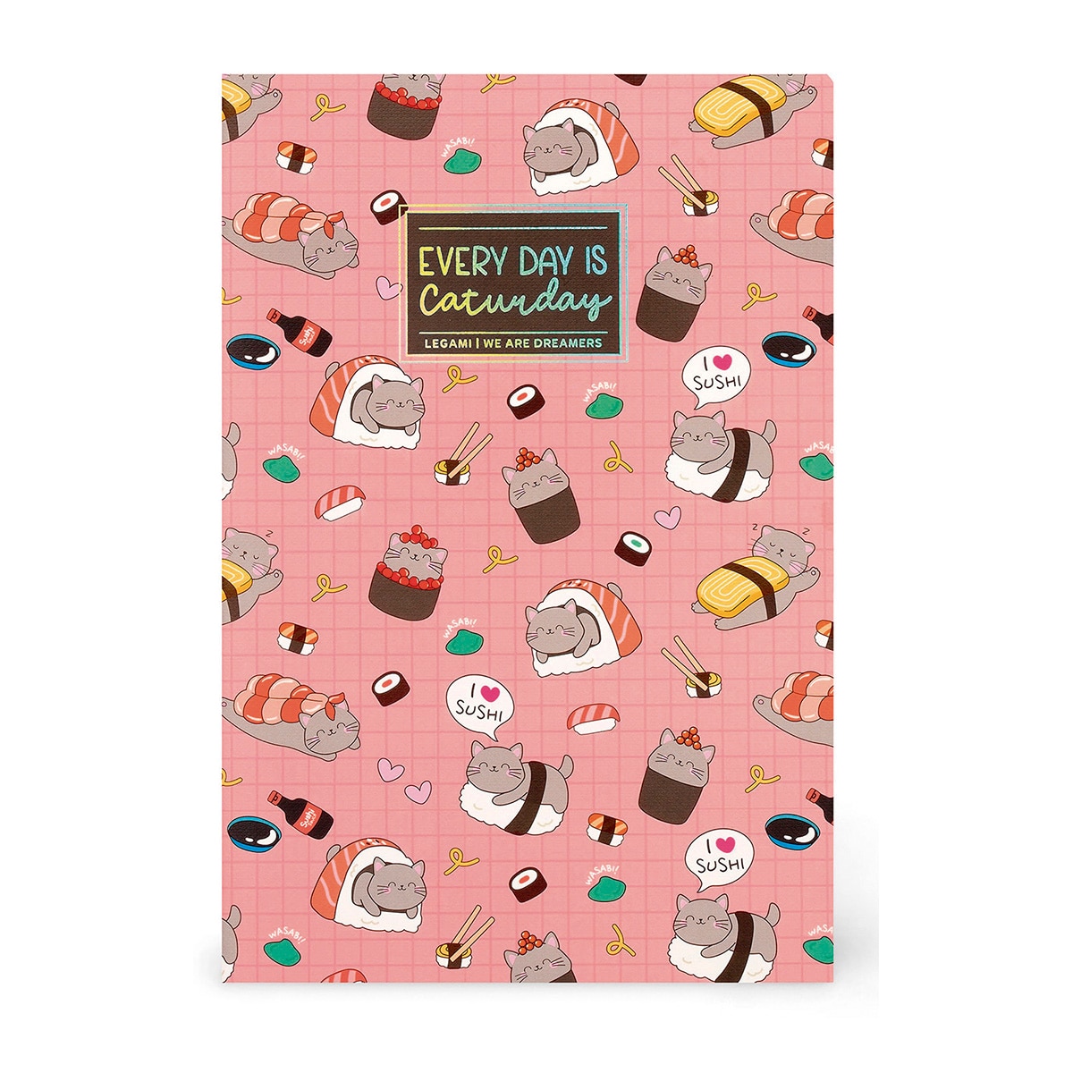 Caderno espiral B5 Legami Sushi Cat 1
