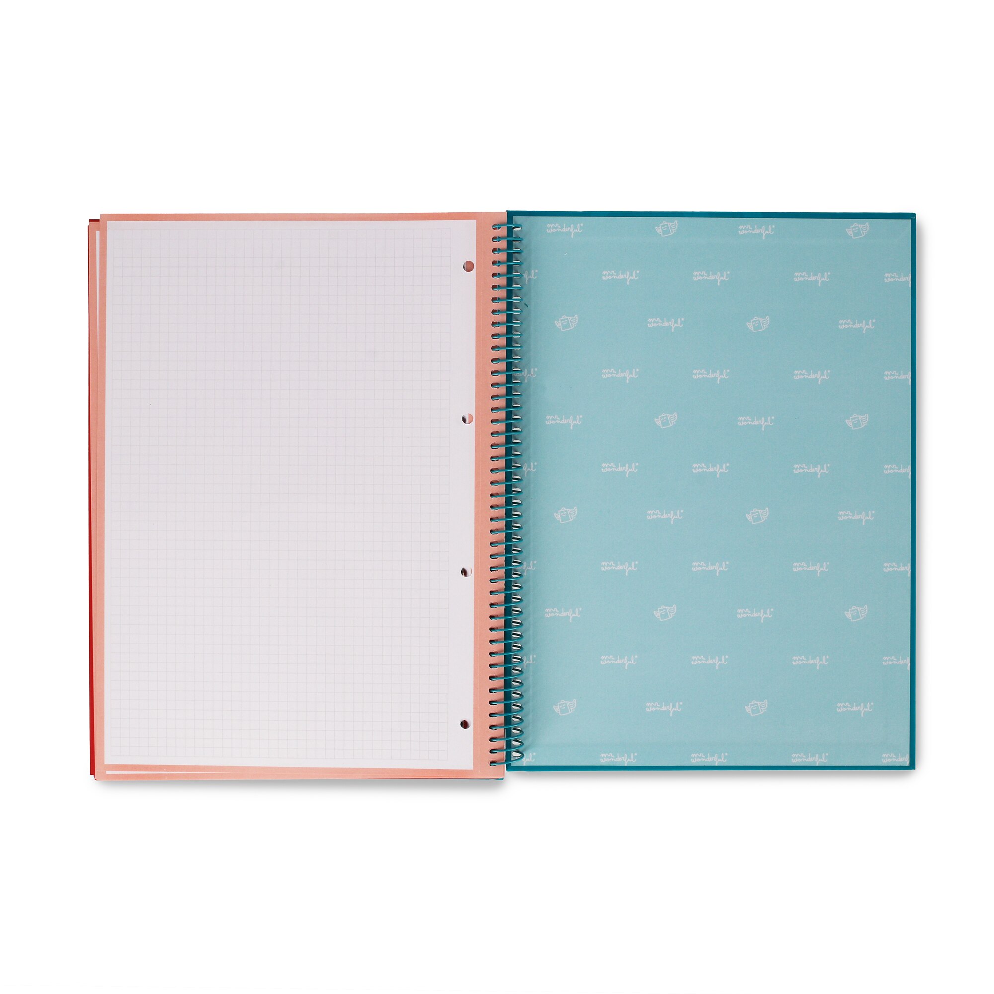 Libreta A4 turquesa espiral Mr Wonderful: WINGY 9
