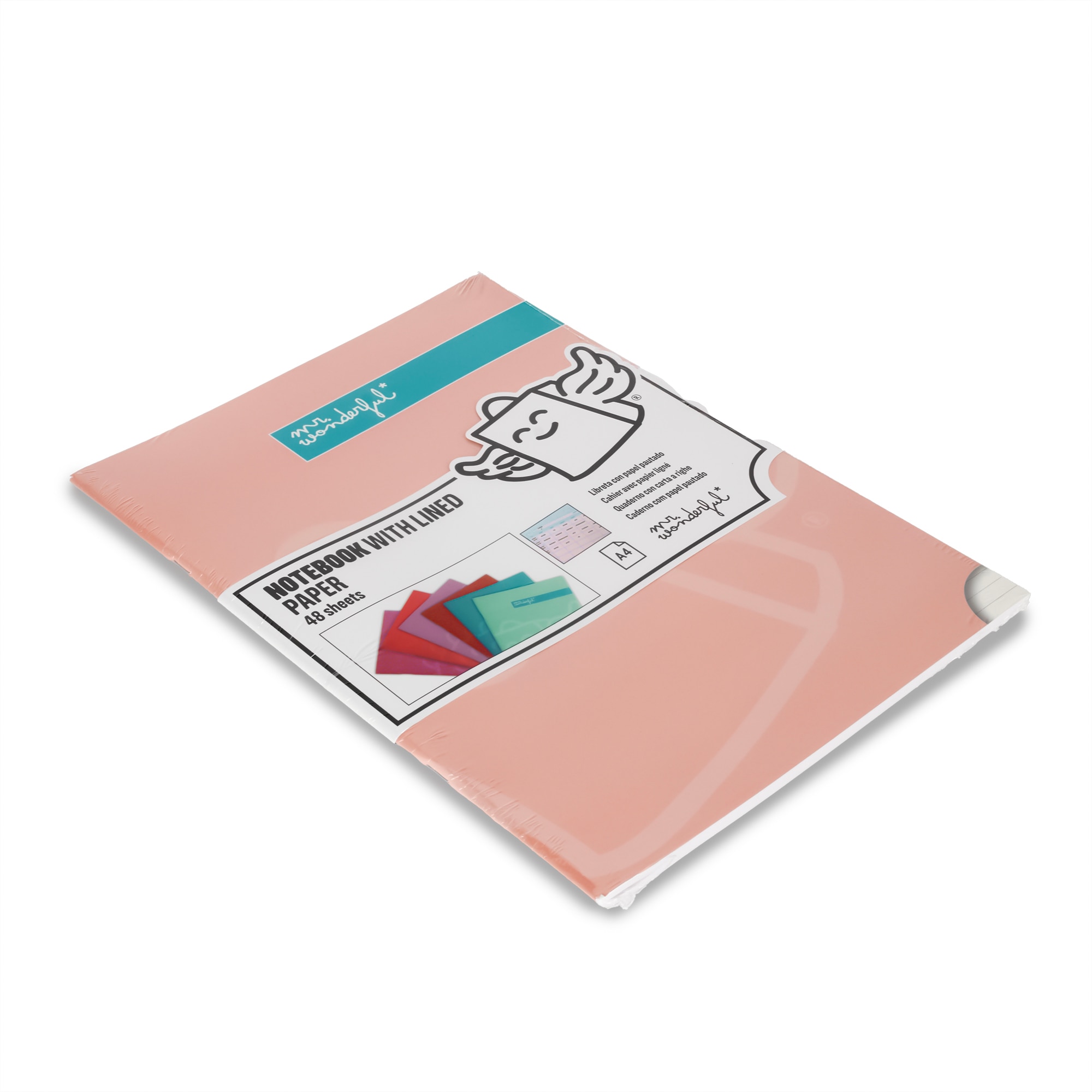Libreta A4 rosa grapada Mr Wonderful: WINGY 3