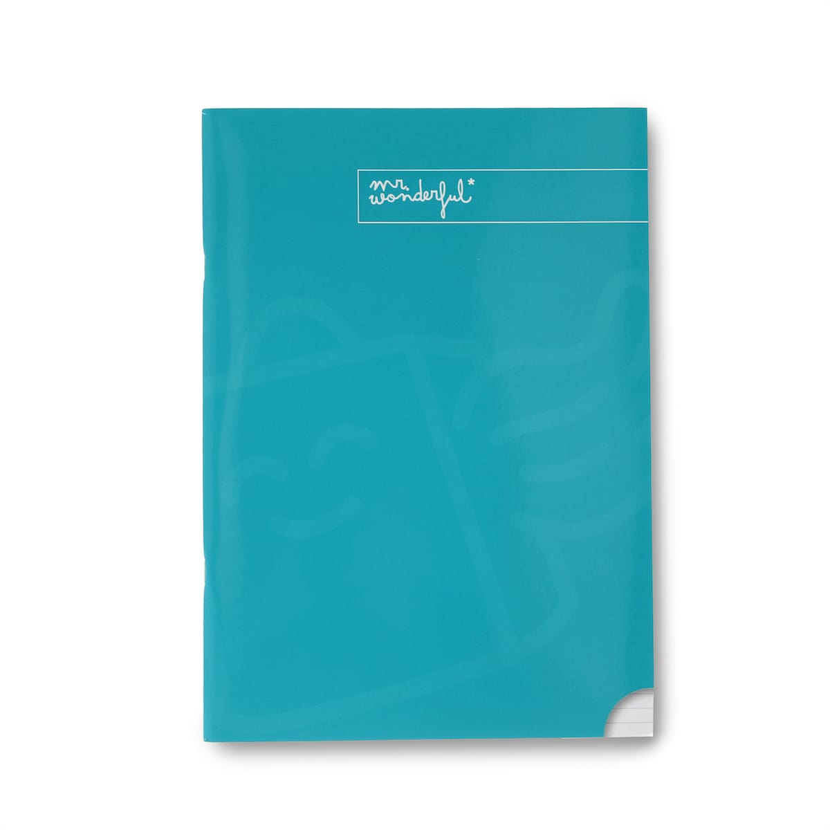 Libreta A5 turquesa grapada Mr Wonderful: WINGY 1