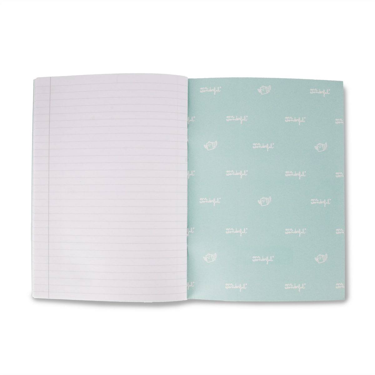 Libreta A5 turquesa grapada Mr Wonderful: WINGY 4