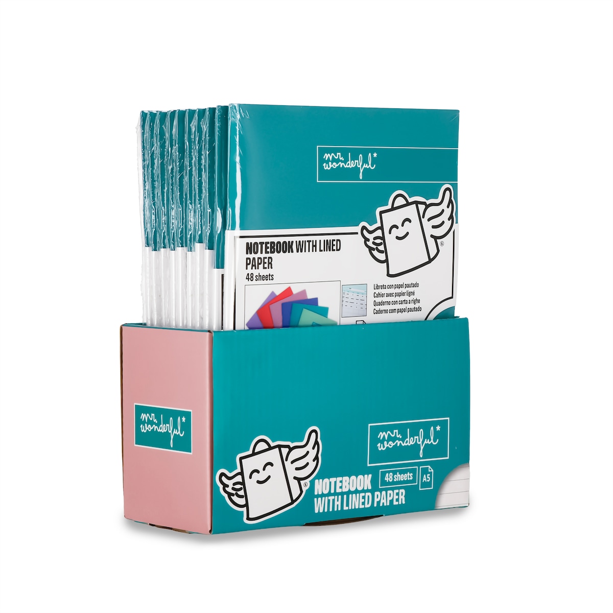 Libreta A5 turquesa grapada Mr Wonderful: WINGY 6