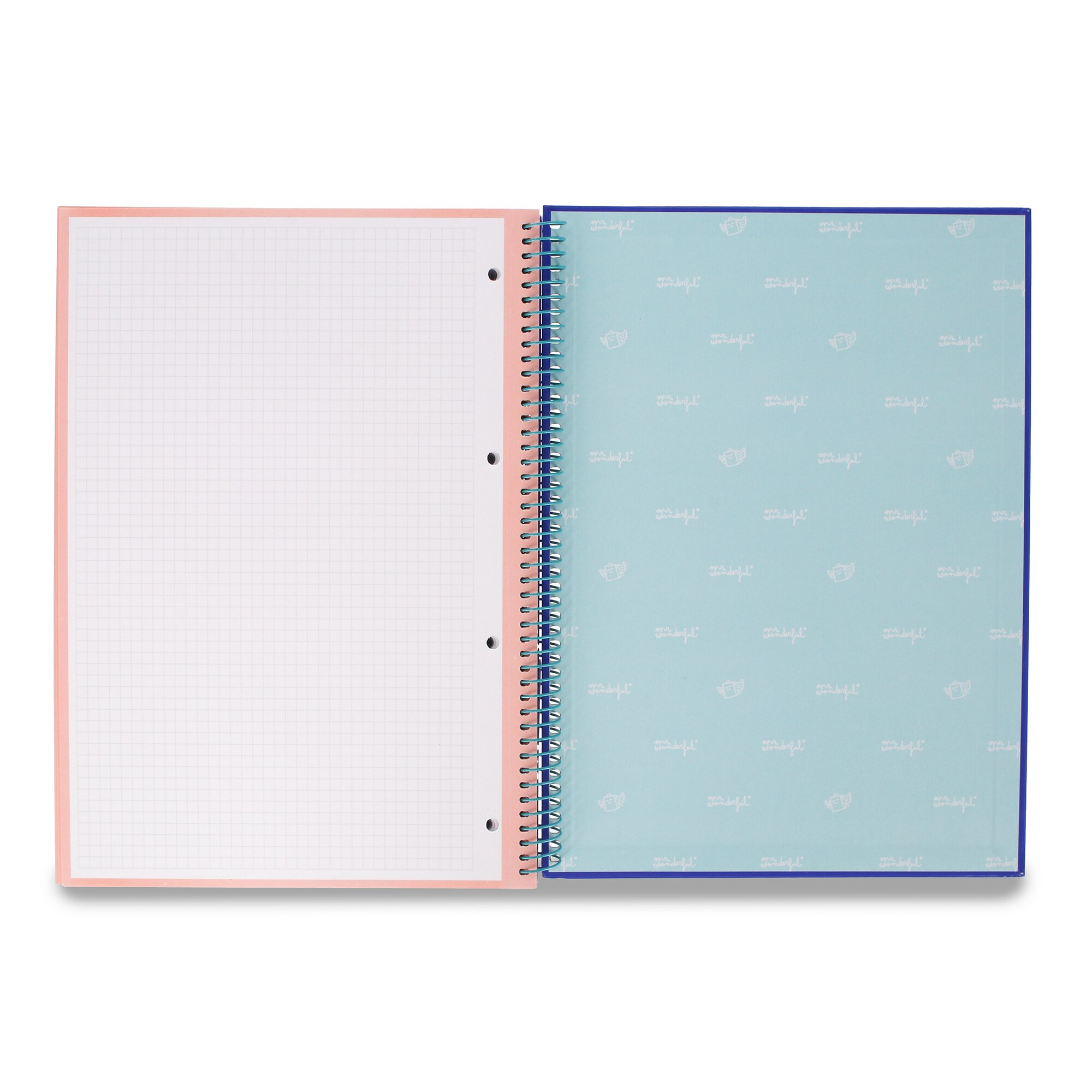 Libreta A4 azul espiral Mr Wonderful: WINGY 4