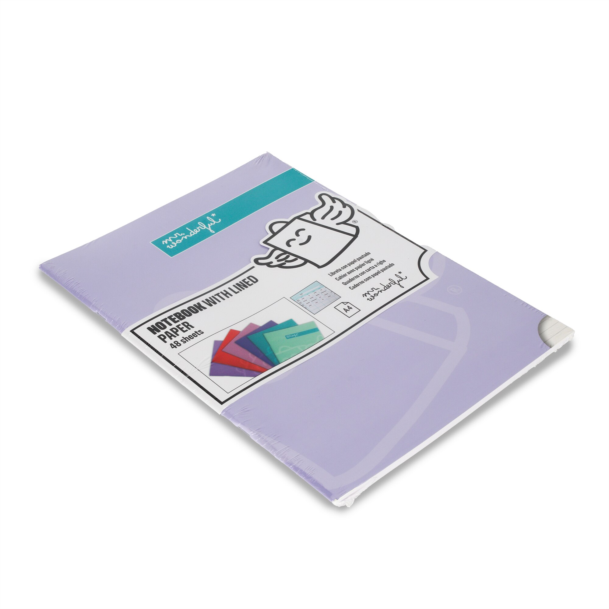 Libreta A4 lila grapada Mr Wonderful: WINGY 3