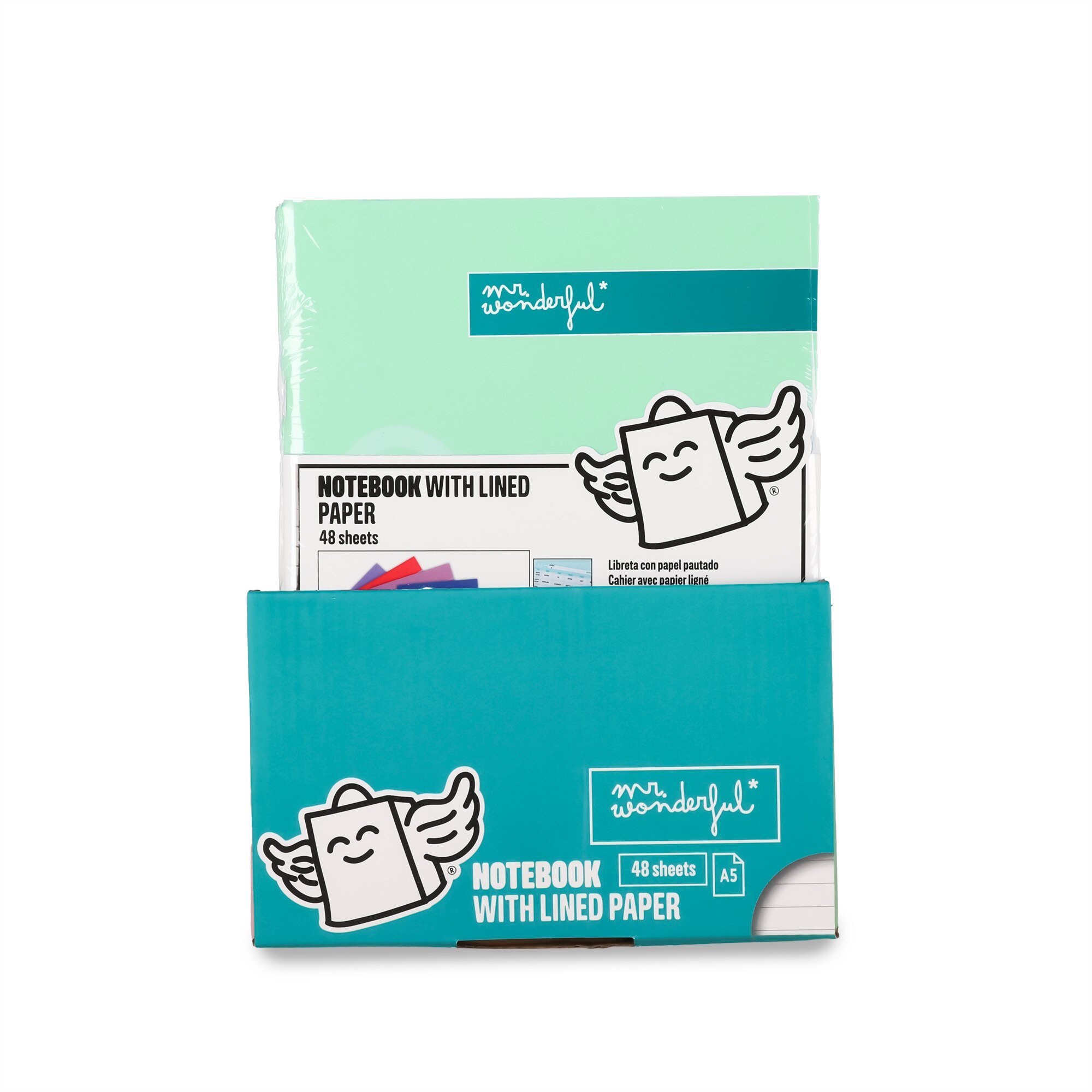 Libreta A5 verde grapada Mr Wonderful: WINGY 7