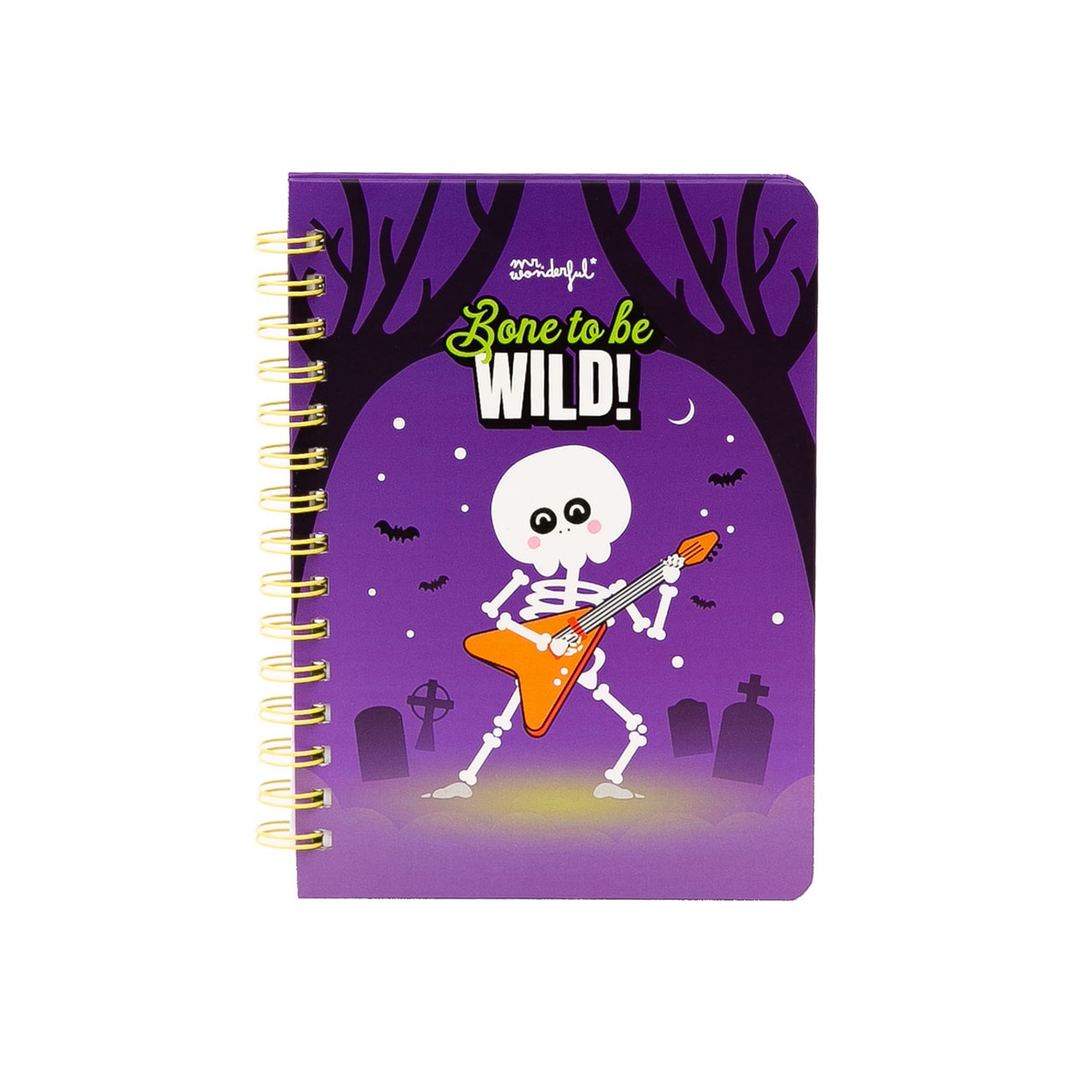Imagem 0 de Caderno A5 fluorescente que brilha no escuro Mr Wonderful: Bone to be wild!
