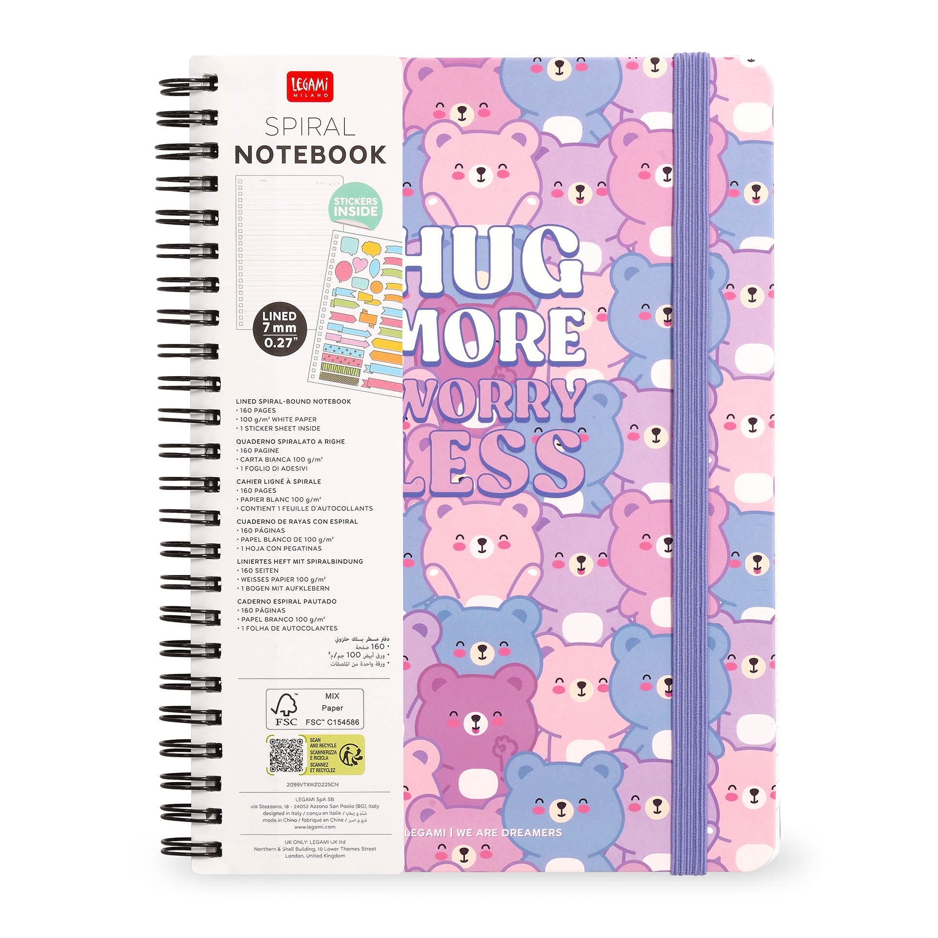 Caderno espiral A4 Legami Teddy Bear 7