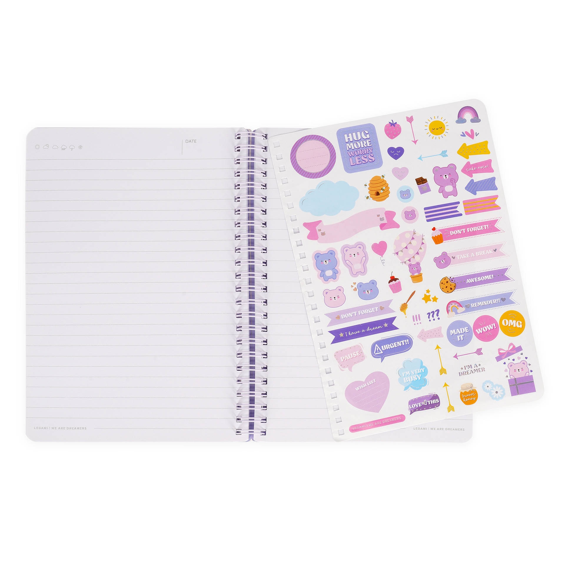 Caderno A5 pautado com espiral Legami Teddy Bear 5