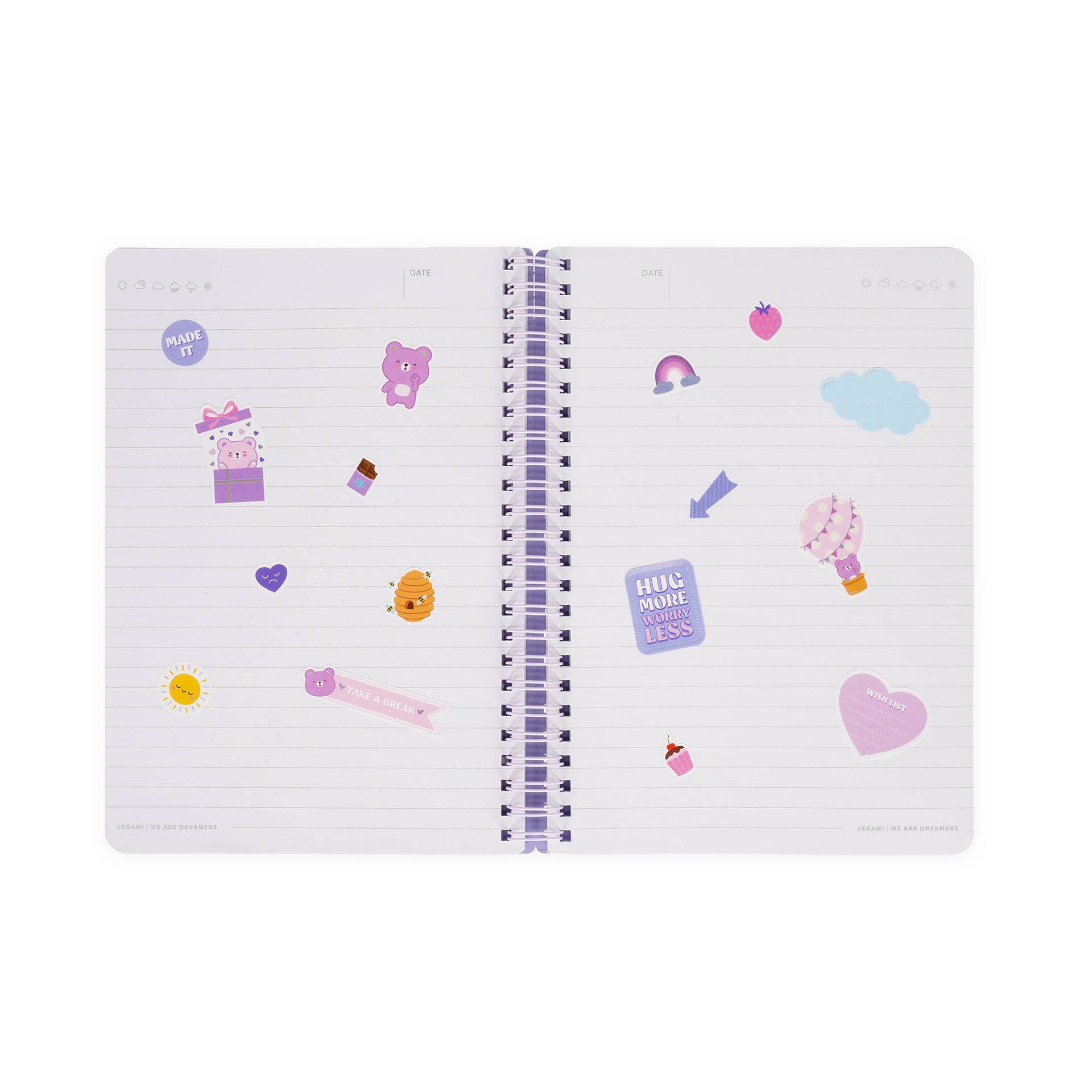 Caderno A5 pautado com espiral Legami Teddy Bear 6